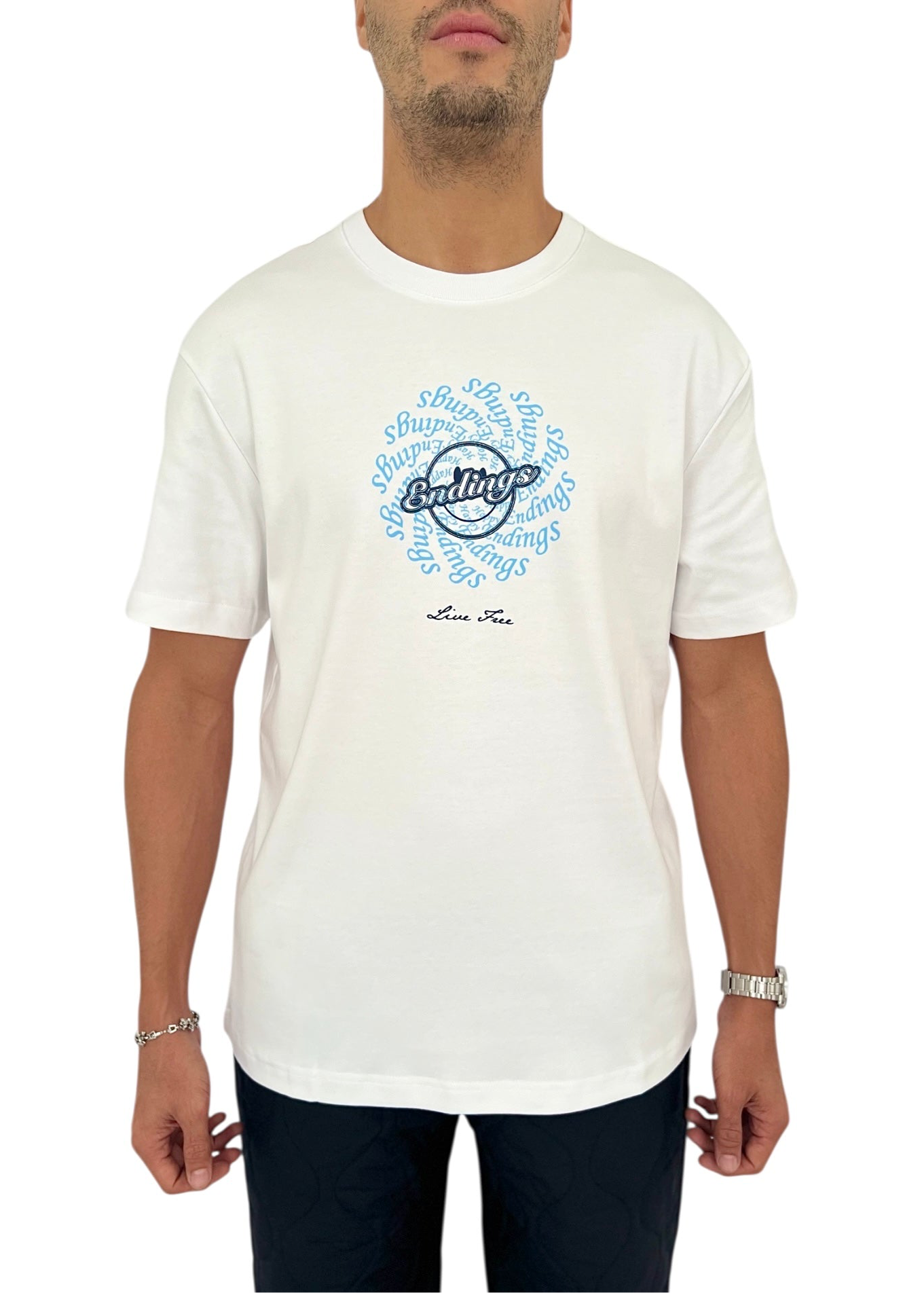 LIVE FREE DOUBLE LOGO TEE
